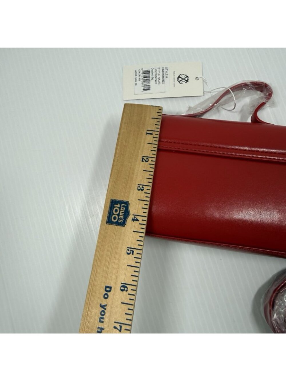 CXL Christian Lacroix Laine Patent Crossbody Bag Red NWT Gold Coquette Mini Flap - Picture 9 of 10